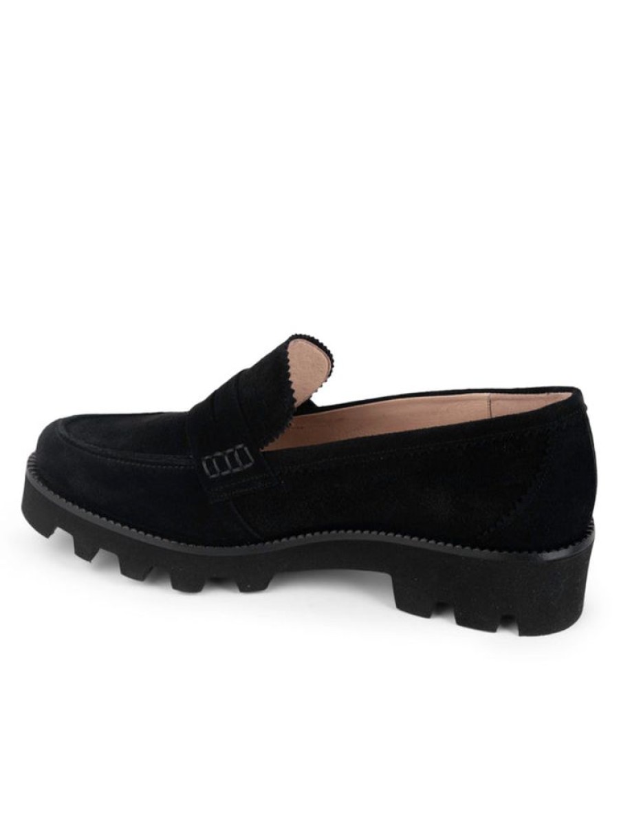 Flats Patricia Green | Vince Lug Sole Penny Loafer Black