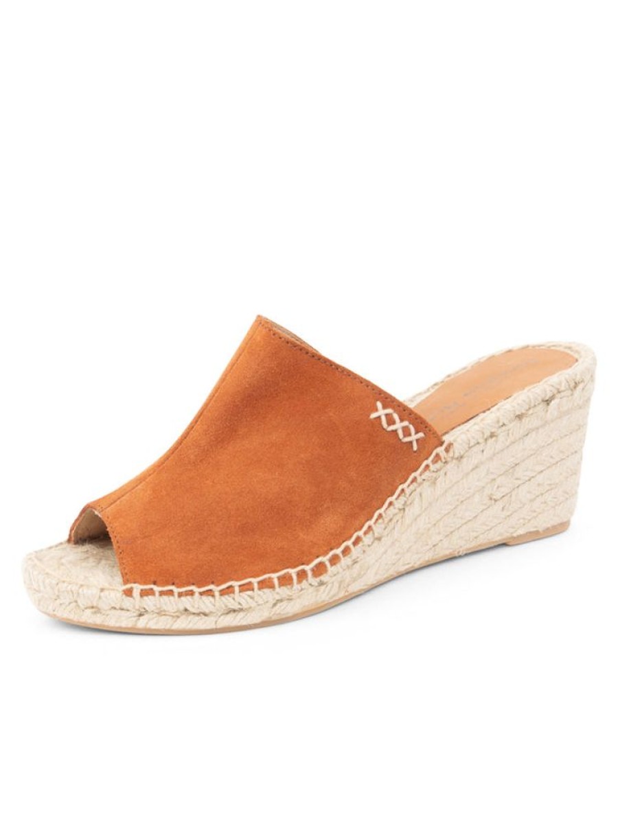 Wedges Patricia Green | Shen Peep-Toe Espadrille Cognac