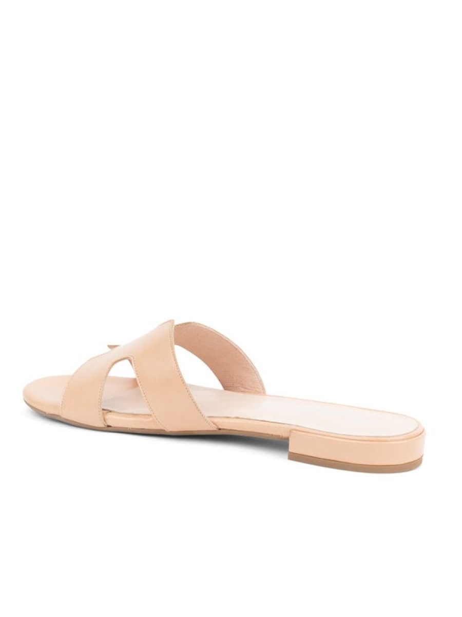 Sandals Patricia Green | Hallie Flat Sandal Nude Leather