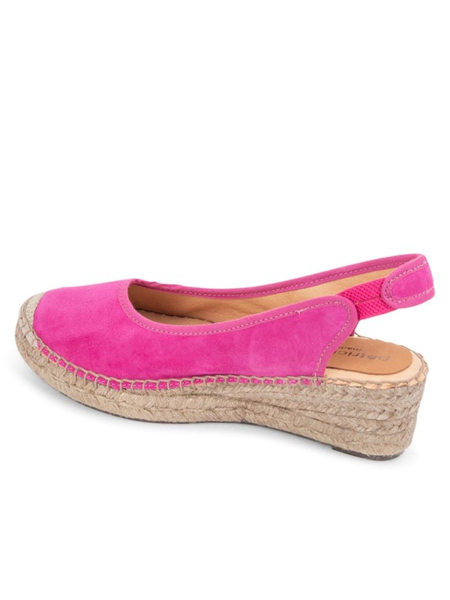 Wedges Patricia Green | Valencia Closed Toe Slingback Espadrille Hot Pink