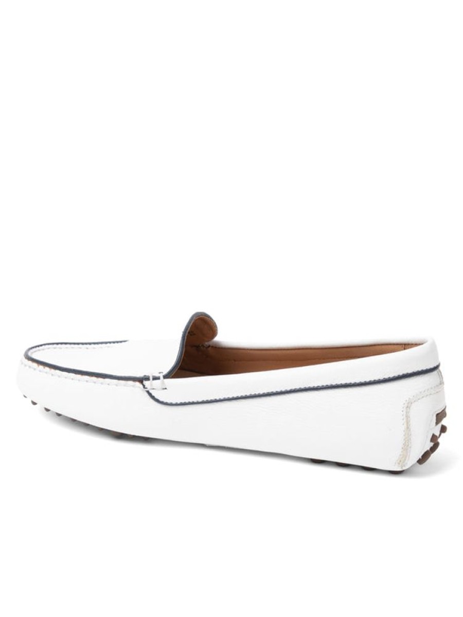 Driving Moccasins Patricia Green | Jill Piped Driving Moccasin White