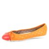 Sport Paul Mayer | Best Quilted Leather Ballet Flat Coral/Orange