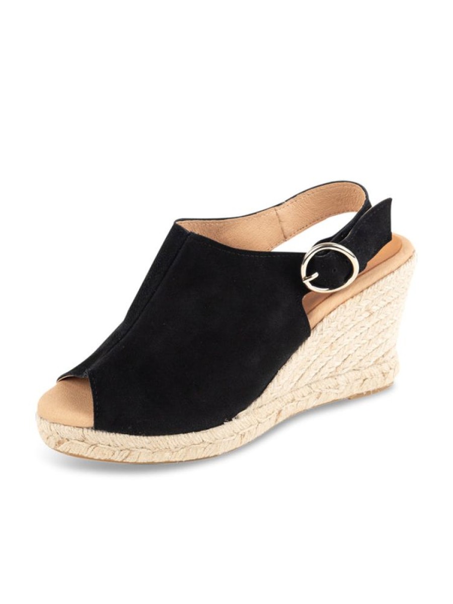 Wedges Patricia Green | Belle Espadrille Black