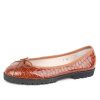 Flats Paul Mayer | Bingo Lug Sole Ballet Cognac Crocodile