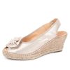 Wedges Patricia Green | Vero Flower Embellished Espadrille Champagne