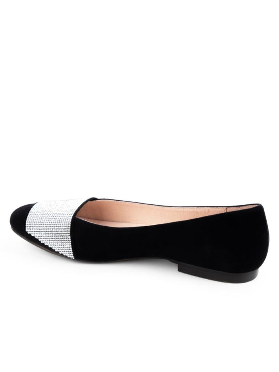 Flats Patricia Green | Milan Crystal Embellished Flat Black