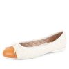 Sport Paul Mayer | Best Quilted Leather Ballet Flat Cognac/Cream