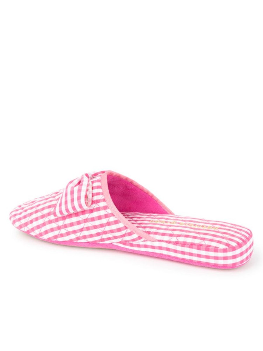 Slippers Patricia Green | Zoe Gingham Check Slipper Hot Pink