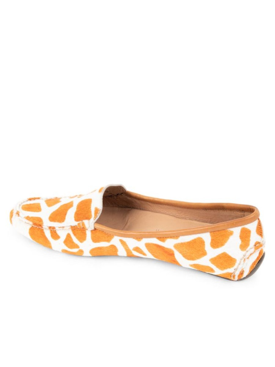 Driving Moccasins Patricia Green | Jillian Driving Moccasin Tan Giraffe Haircalf