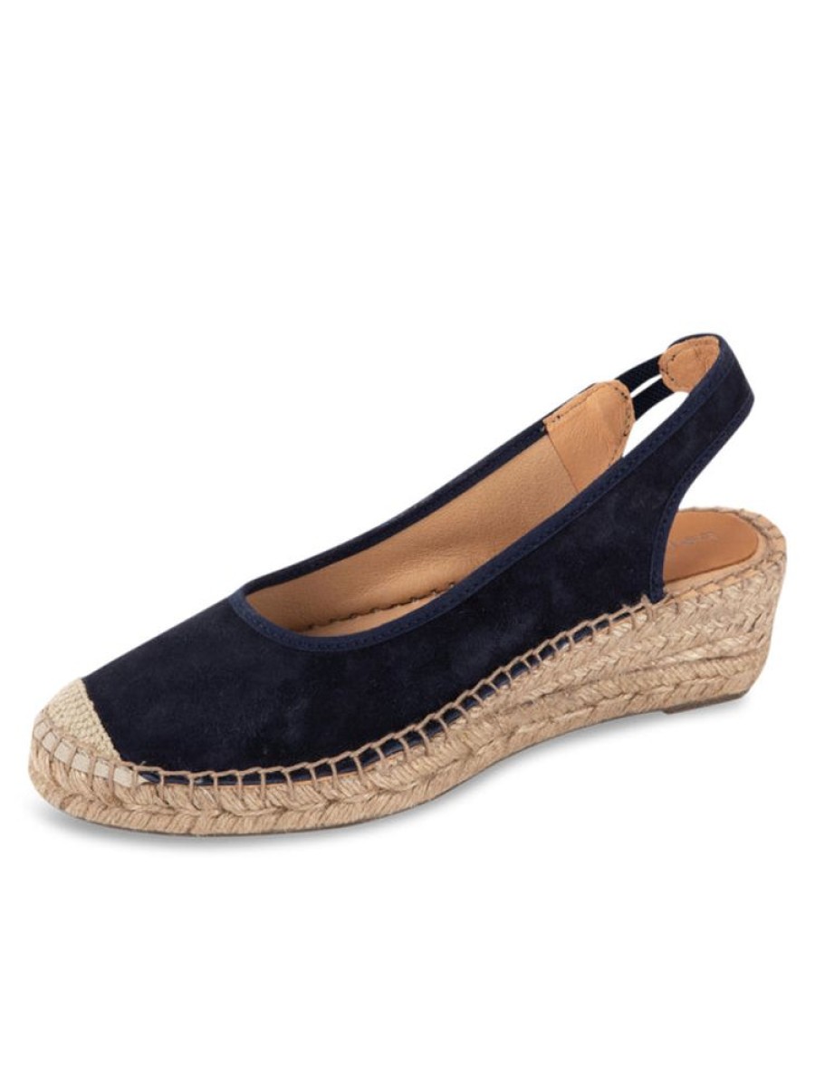 Espadrilles Patricia Green | Valencia Closed Toe Slingback Espadrille Navy