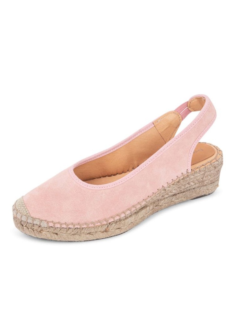 Wedges Patricia Green | Valencia Closed Toe Slingback Espadrille Blush Pink