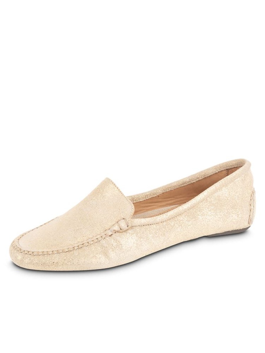 Driving Moccasins Patricia Green | Jillian Driving Moccasin In Suede Gold