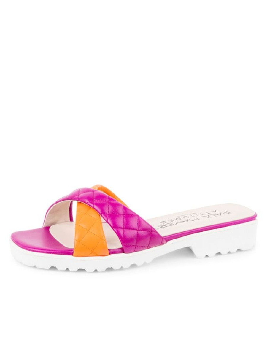 Sport Paul Mayer | Pop Criss-Cross Lug Sole Sandal Fuchsia/Orange