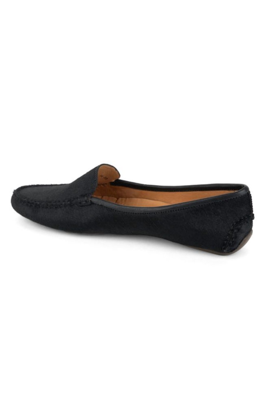 Loafers & Oxfords Patricia Green | Jillian Driving Moccasin In Haircalf Black Haircalf