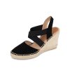 Espadrilles Patricia Green | Mila Espadrille With Elastic Straps Black