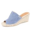 Wedges Patricia Green | Shen Peep-Toe Espadrille Indigo