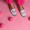 Smoking Slippers By Paige | Needlepoint Loafer In Tennis Multi