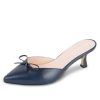 Kitten Heels Patricia Green | Montauk Kitten Heel Mule Navy