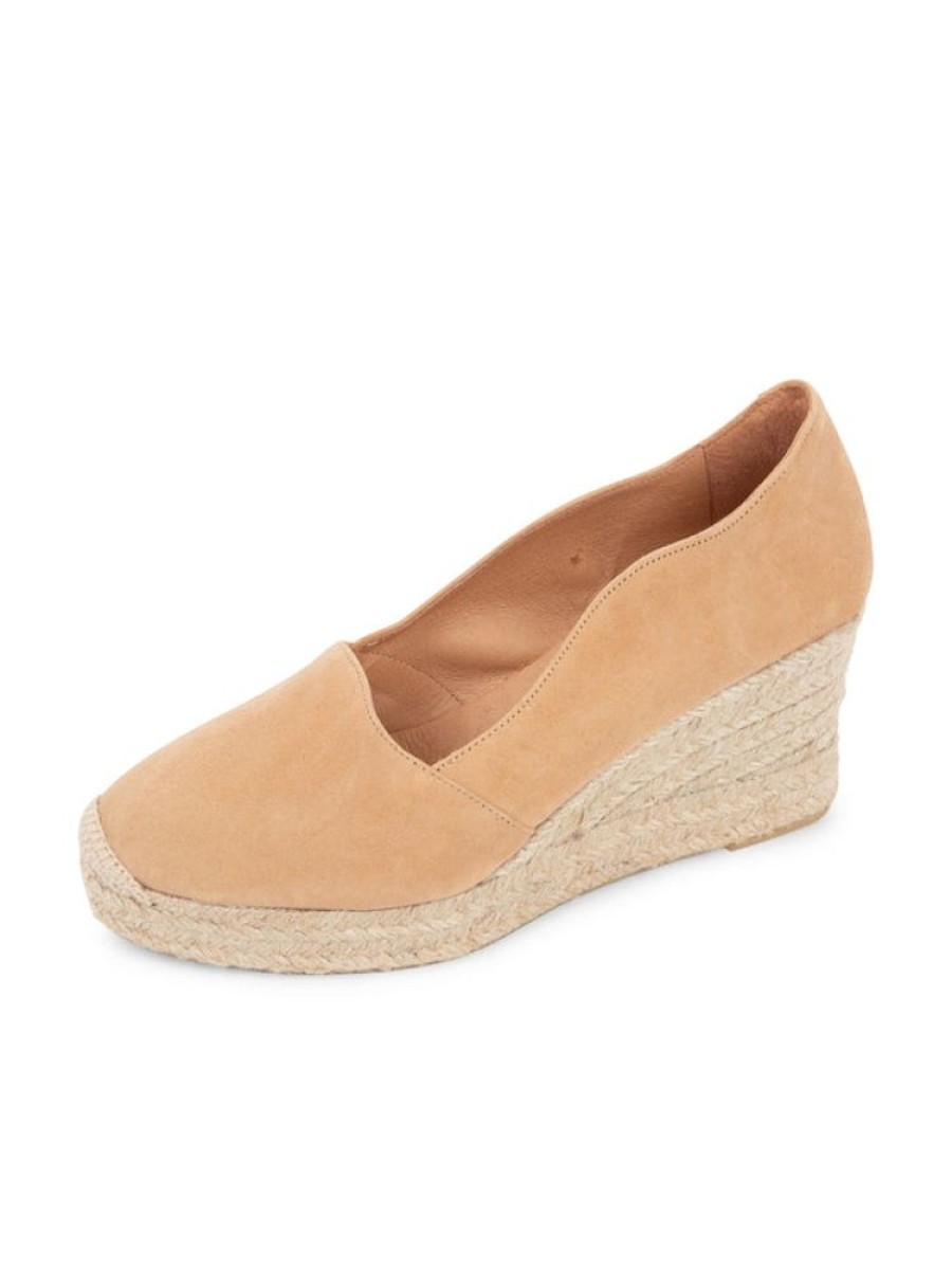 Wedges Patricia Green | Vienna Scalloped Espadrille Camel