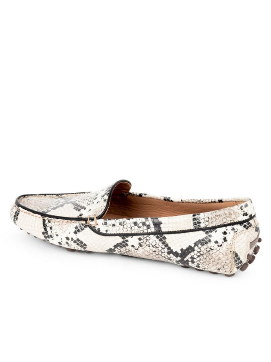 Driving Moccasins Patricia Green | Jill Piped Driving Moccasin Natural Snake Leather