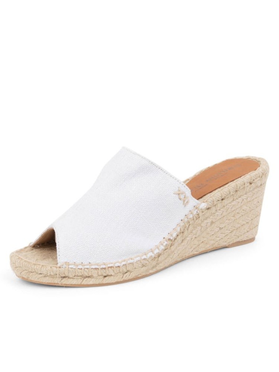 Wedges Patricia Green | Shen Peep-Toe Espadrille White