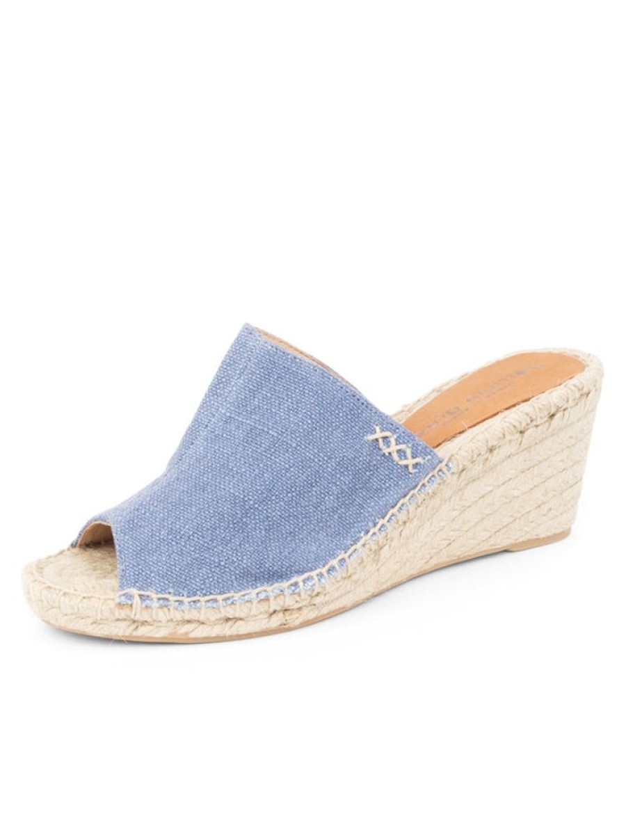 Espadrilles Patricia Green | Shen Peep-Toe Espadrille Indigo