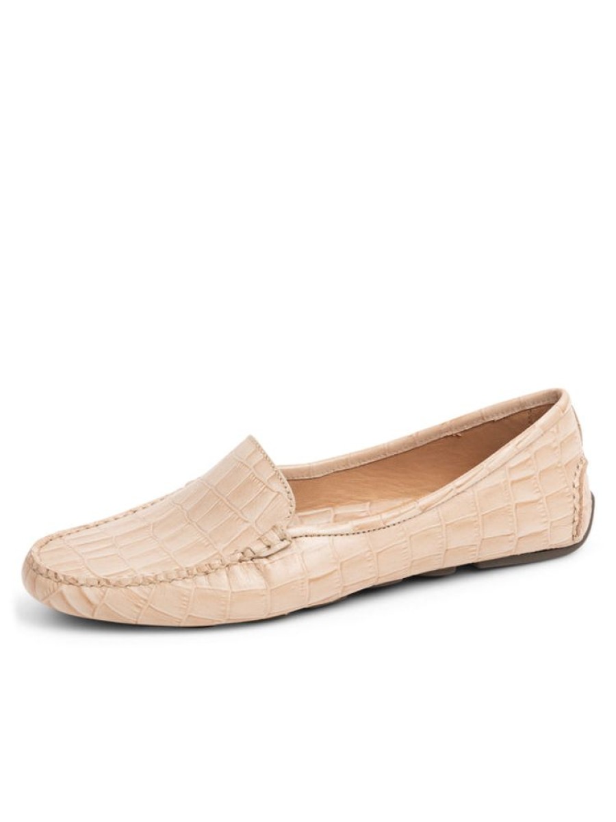 Driving Moccasins Patricia Green | Jillian Driving Moccasin In Crocodile Tan Crocodile