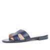 Sandals Patricia Green | Hallie Flat Sandal Navy Leather