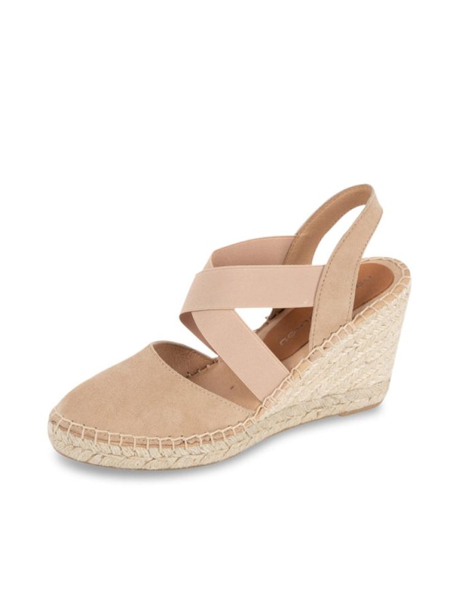 Wedges Patricia Green | Mila Espadrille With Elastic Straps Nude