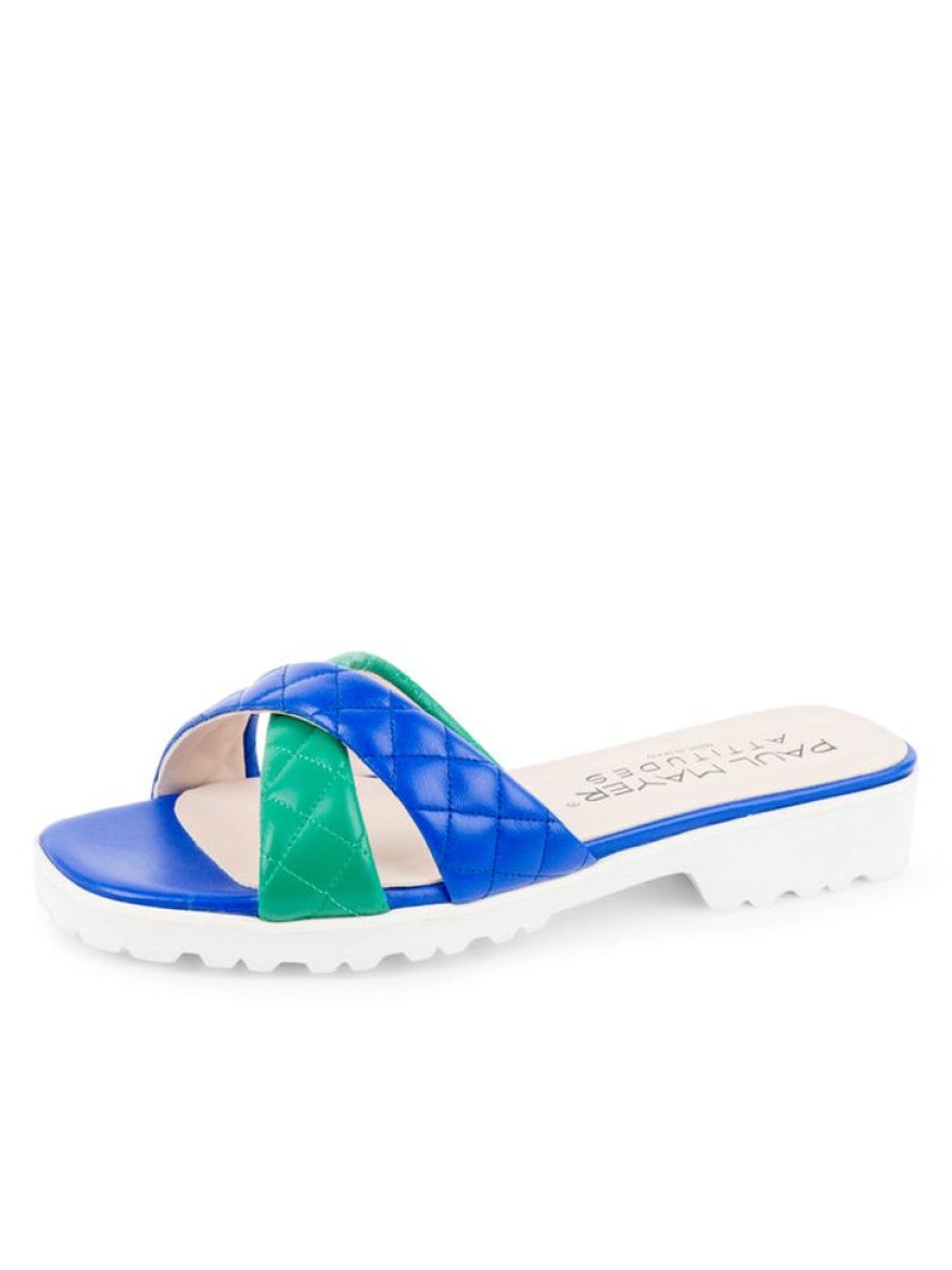 Sport Paul Mayer | Pop Criss-Cross Lug Sole Sandal Cobalt/Green