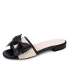 Sandals Patricia Green | St. Tropez Raffia Slide Sandal Black