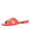 Sandals Patricia Green | Hallie Flat Sandal Red Leather