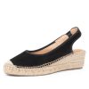 Espadrilles Patricia Green | Valencia Closed Toe Slingback Espadrille Black