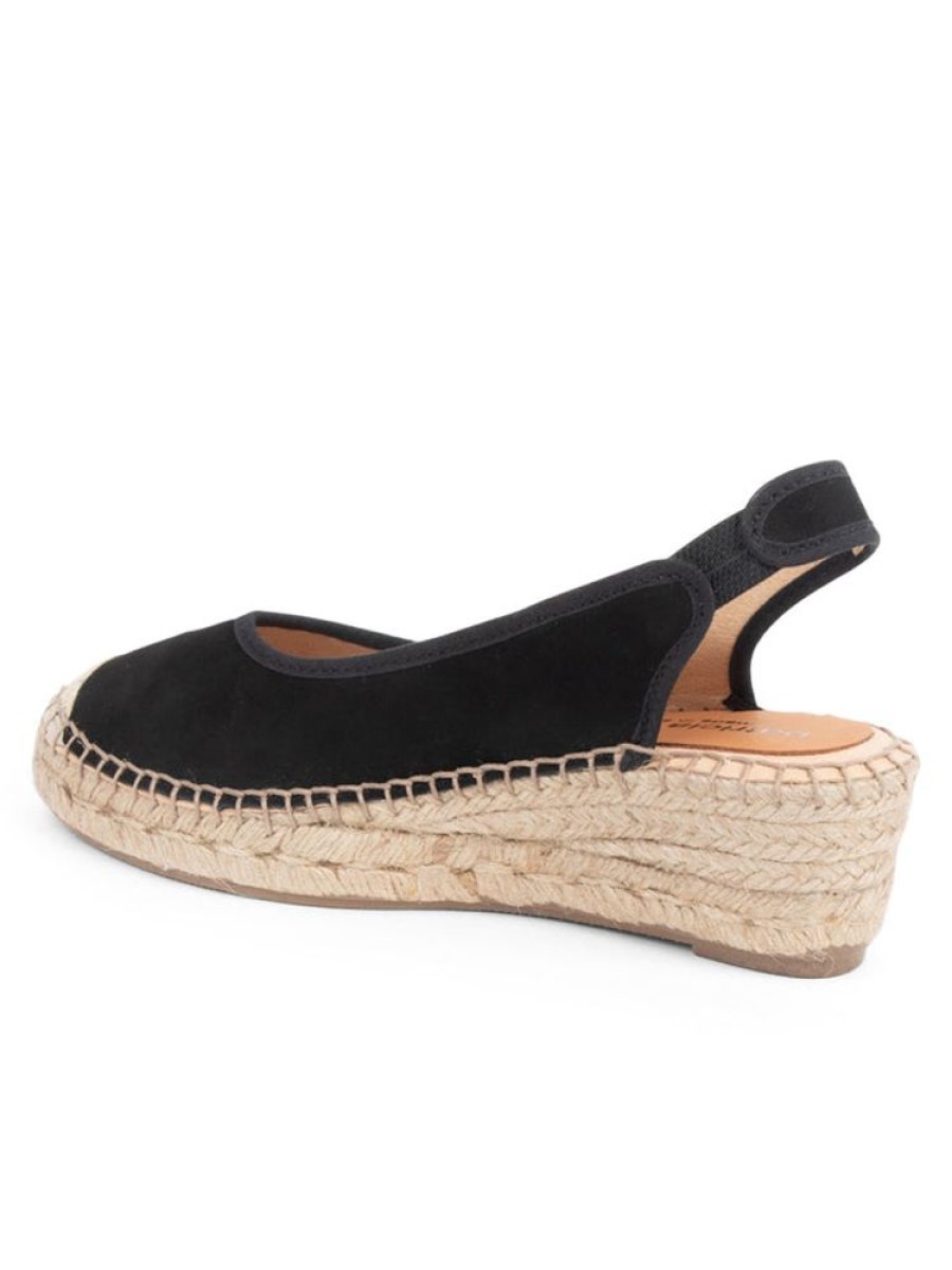 Espadrilles Patricia Green | Valencia Closed Toe Slingback Espadrille Black