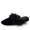 Slippers Patricia Green | Party Velvet Feather Slippers Black