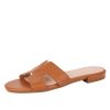 Sandals Patricia Green | Hallie Flat Sandal Luggage Leather