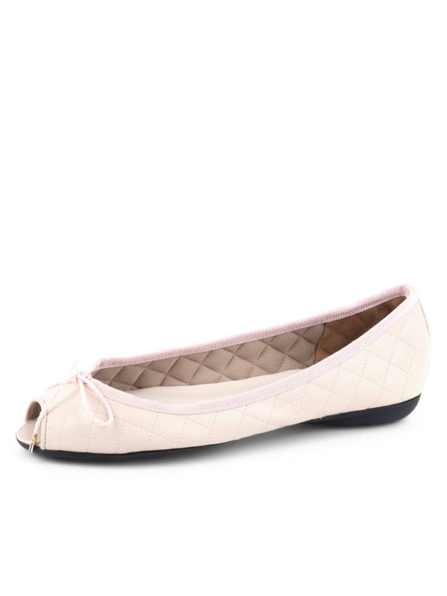 Sport Paul Mayer | Bay Peep-Toe Quilted Ballet Flat Blush