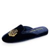 Slippers Patricia Green | Diana Embroidered Velvet Slipper Navy