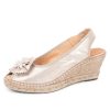 Espadrilles Patricia Green | Vero Flower Embellished Espadrille Champagne