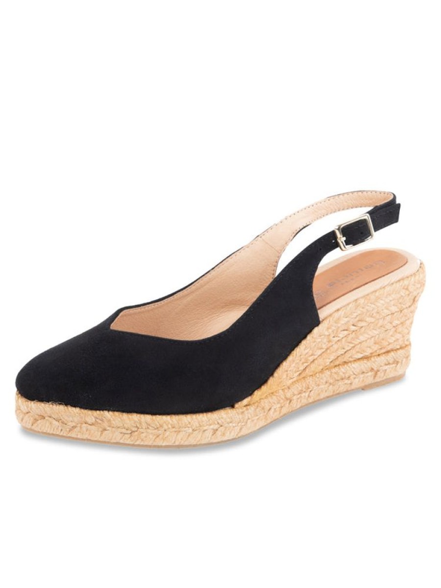 Wedges Patricia Green | Poppy Espadrille Black