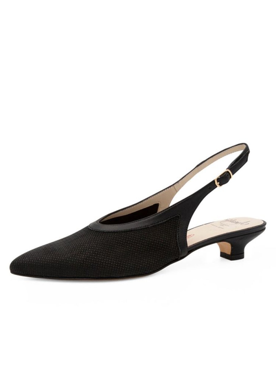 Kitten Heels Amalfi by Rangoni | Amaranto Nero Honey Mad/Black Piuma Lux